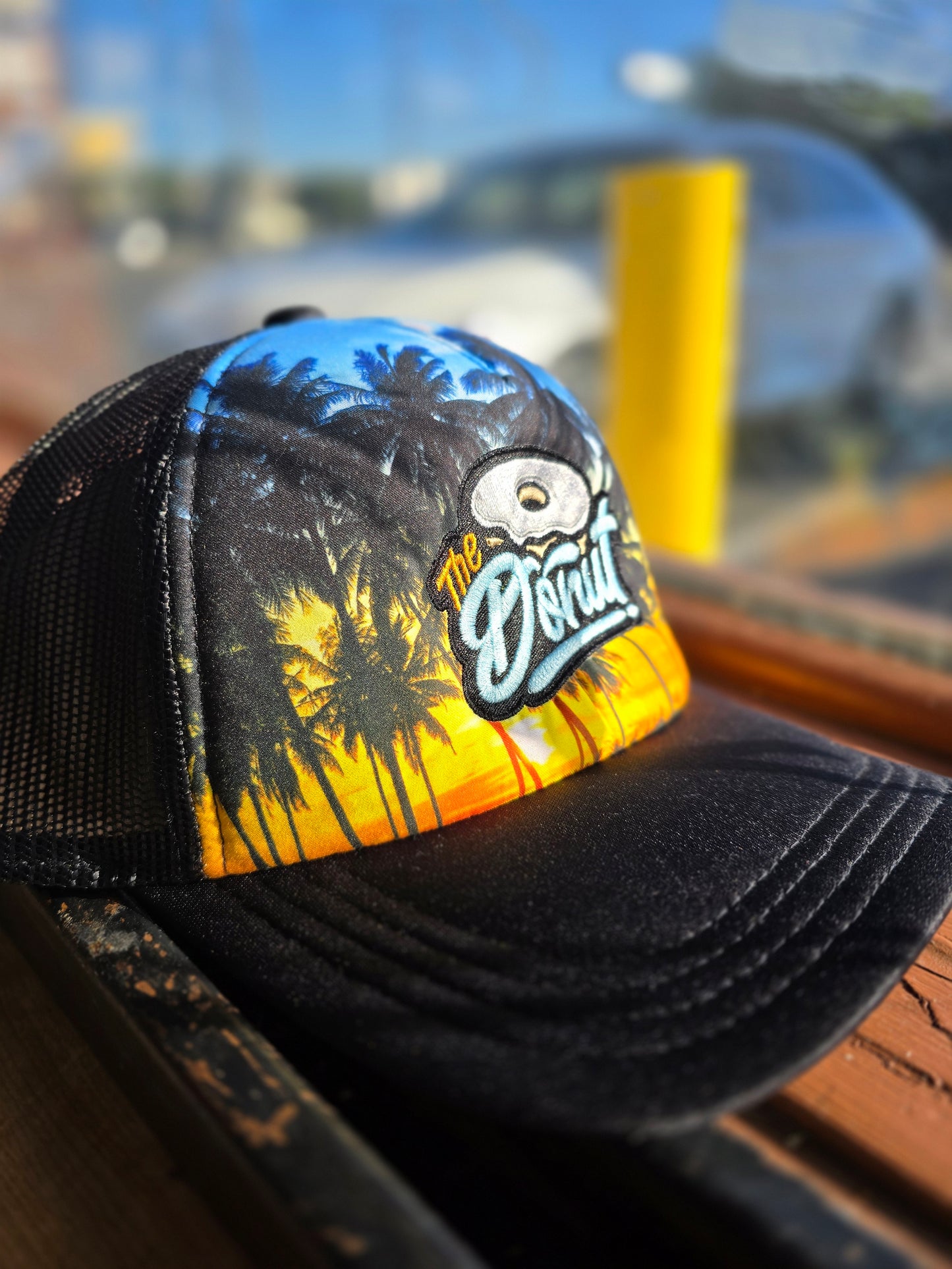 The Donut Palm Tree Trucker Snapback Hat