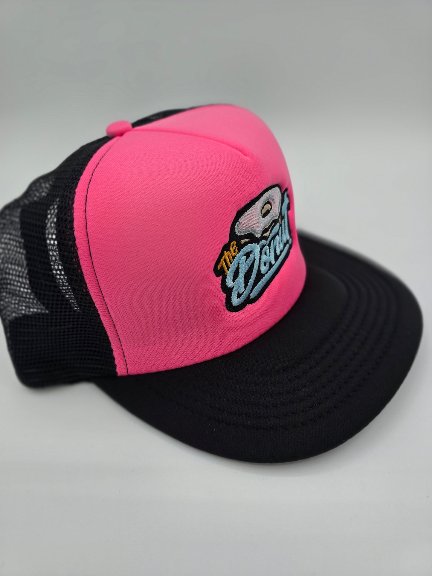 The Donut Pink and Black Trucker Snapback Hat