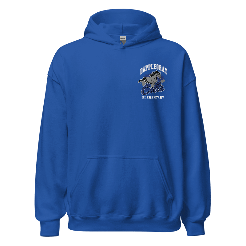 Youth Dapplegray Colts on Royal Blue Hoodie