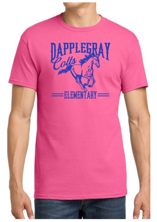 Dapplegray Colts Blue on Pink Short Sleeve Shirt