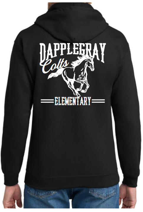 Dapplegray Colts White on Black Hoodie