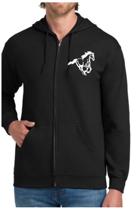 Dapplegray Colts White on Black Hoodie