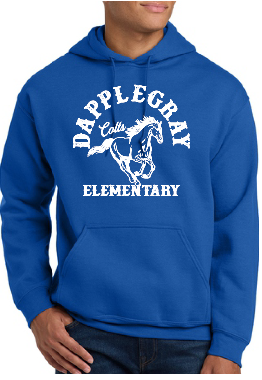 Dapplegray Colts White on Royal Hoodie