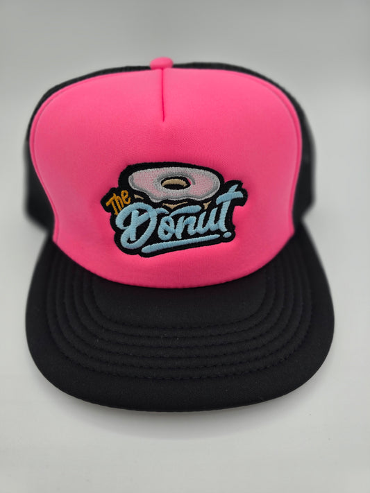 The Donut Pink and Black Trucker Snapback Hat