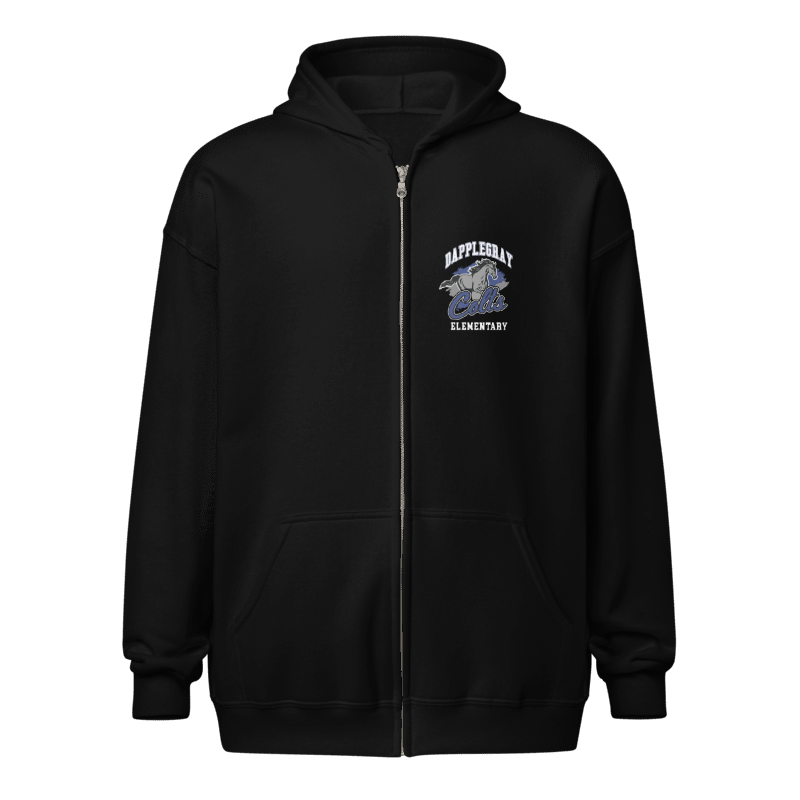 Youth Dapplegray Colts on Black Full Zip Hoodie