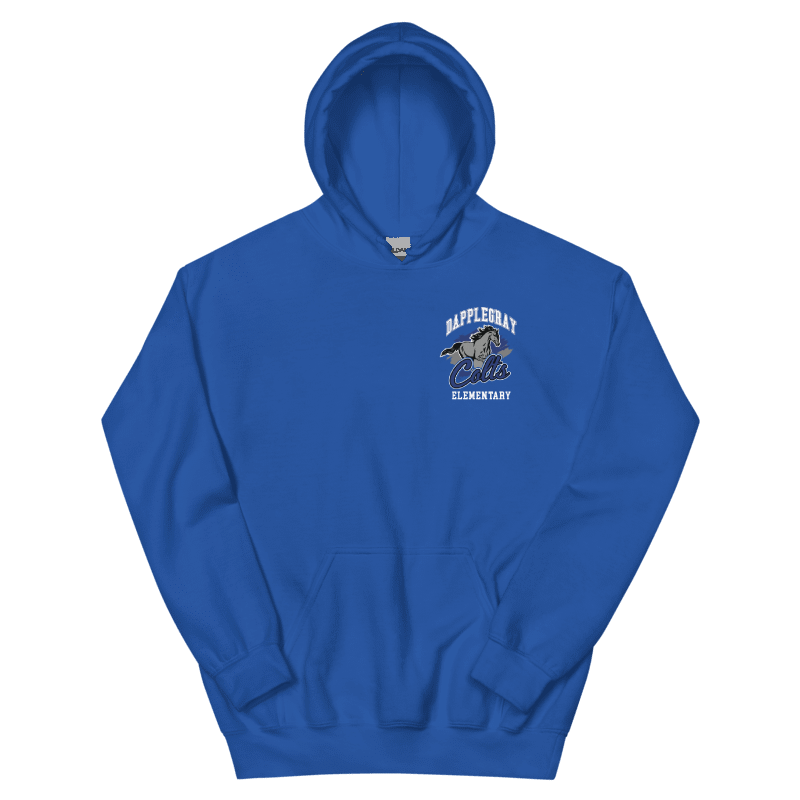 Youth Dapplegray Colts on Royal Blue Hoodie