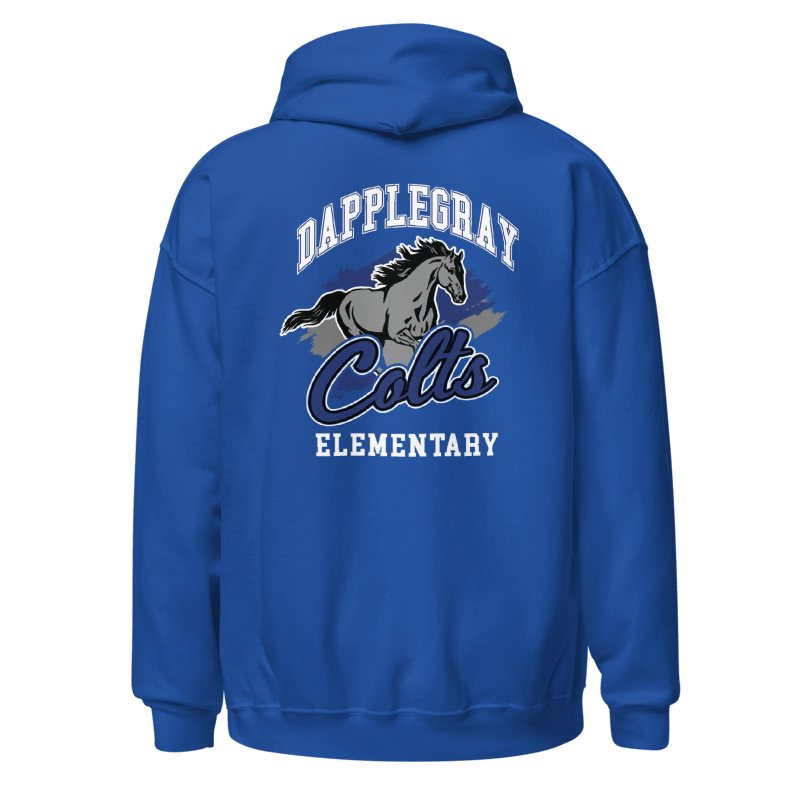 Youth Dapplegray Colts on Royal Blue Hoodie