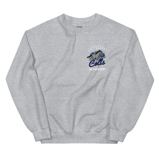 Youth Dapplegray Colts on Athletic Heather Crewneck Sweatshirt