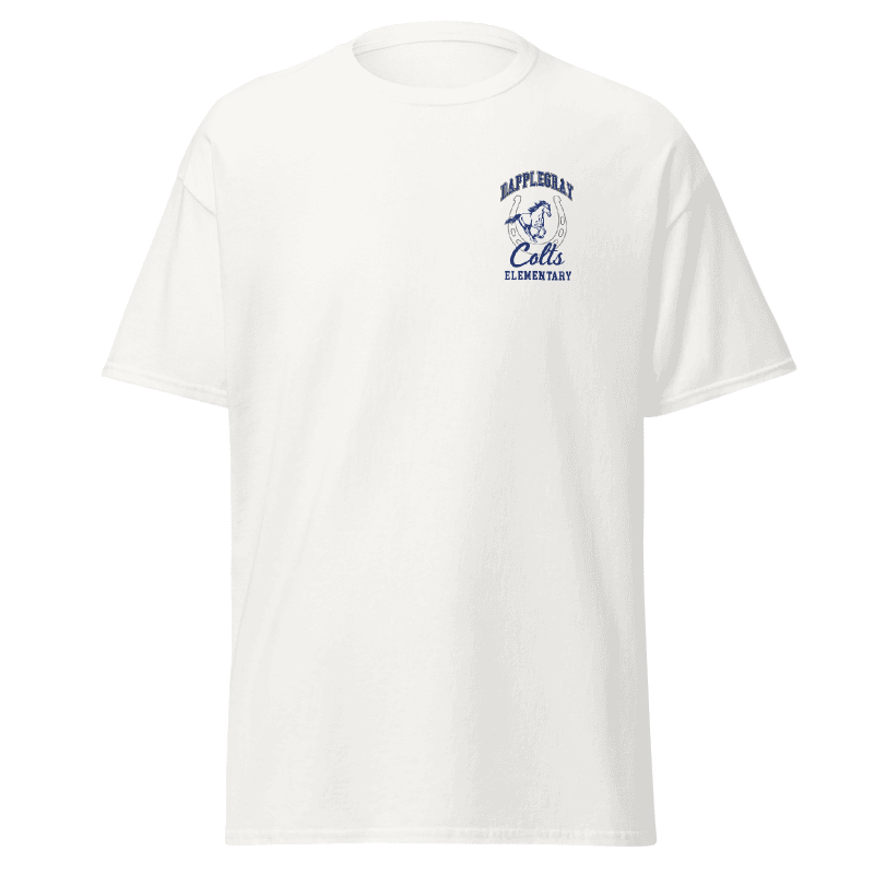 Dapplegray Colts Horseshoe on White short sleeve shirt